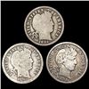 Image 1 : 1892-O/S/P (3) Barber Dimes NICELY CIRCULATED