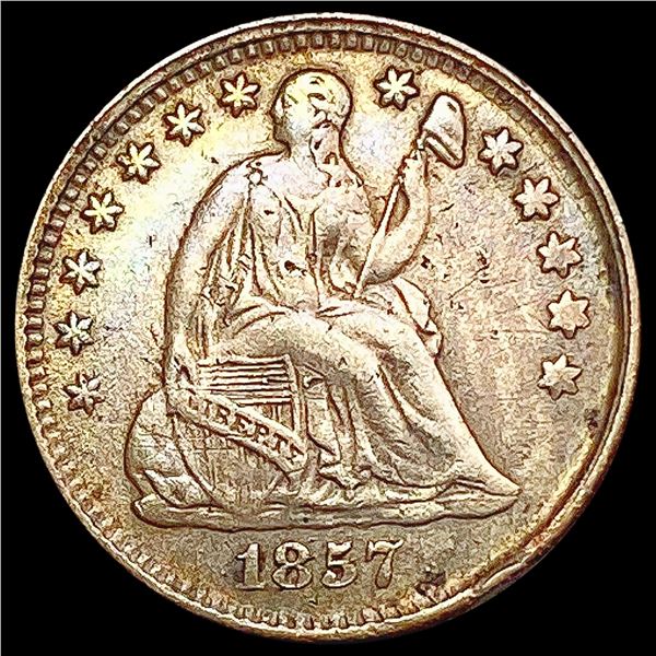 1857 Seated Liberty Half Dime NEARLY UNCIRCULATED