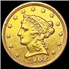 Image 1 : 1902 $2.50 Gold Quarter Eagle CLOSELY UNCIRCULATED