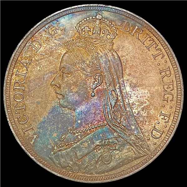 1887 G. Britain SilveCrown CHOICE AU