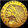 Image 1 : 1911 $2.50 Gold Quarter Eagle LIGHTLY CIRCULATED