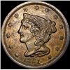 1851 Braided Hair Half Cent NEARLY UNCIRCULATED