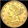 Image 1 : 1899 $5 Gold Half Eagle CHOICE AU
