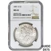 Image 1 : 1891-S Morgan Silver Dollar NGC MS63