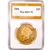 Image 1 : 1896 $20 Gold Double Eagle PGA MS61 PL