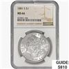 Image 1 : 1881-S Morgan Silver Dollar NGC MS66