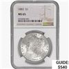 Image 1 : 1883 Morgan Silver Dollar NGC MS65