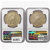 Image 2 : [2] 1934-S Peace Silver Dollars NGC VF30