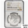 Image 1 : 1882-S Morgan Silver Dollar NGC MS66