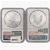 Image 2 : [2] 2016 &2021 American 1oz Silver Eagles NGC MS70