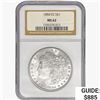 Image 1 : 1884-CC Morgan Silver Dollar NGC MS62