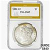 Image 1 : 1882-CC Morgan Silver Dollar PGA MS65