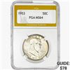 Image 1 : 1953 Franklin Half Dollar PGA MS64