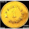 Image 1 : 1842-50 A. Betchtler Gold Dollar Plain Edge CHOICE BU