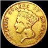 Image 1 : 1878 $3 Gold Piece LIGHTLY CIRCULATED