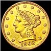 Image 1 : 1905 $2.50 Gold Quarter Eagle CLOSELY UNCIRCULATED