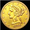Image 1 : 1886 $5 Gold Half Eagle CLOSELY UNCIRCULATED