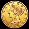 Image 1 : 1881-S $5 Gold Half Eagle CLOSELY UNCIRCULATED