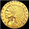 Image 1 : 1911 $2.50 Gold Quarter Eagle UNCIRCULATED