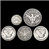 Image 2 : 1908-1926 Varied US Silver Coinage [5 Coins] NICEL