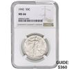 Image 1 : 1942 Walking Liberty Half Dollar NGC MS66