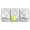Image 2 : 1881-1954 [3] 1 50C, 2 $1 NGC MS/PF