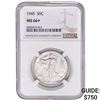 Image 1 : 1945 Walking Liberty Half Dollar NGC MS66+