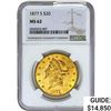 Image 1 : 1877-S $20 Gold Double Eagle NGC MS62