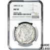 Image 1 : 1892-CC Morgan Silver Dollar NGC AU55