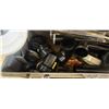 Image 10 : TOOL BOX WITH ASSORTED PLUMBING PARTS, OILS AND TAR SEAL