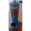 Image 2 : TOTE WITH THREE TAPE MEASURES, PROPANE BOTTLE AND MISC