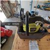 Image 1 : RYOBI 16" CHAIN SAW MODEL RY3716 - COMES WITH SAFETY CARRY CASE - CHAINSAW HAS BEEN USED THREE TIMES