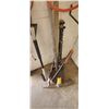 Image 12 : GARDEN TOOLS: SHOVELS, PICK AXE, LIMB TRIMMER