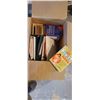 Image 1 : BOX OF ASSORTED RECIPES AND OFFICE SUPPLIES