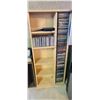 Image 1 : CD RACK/SHELVING UNIT WITH 60 +/- CD'S - ROCK AND COUNTRY