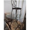 Image 1 : Glass Top Round Table w/ 4 Chairs