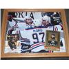 Image 1 : Connor McDavid Leon Draisaitl Milan Lucic Photo w/ 2 Connor Mcdavid Hockey Cards