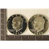 Image 1 : 1973-S & 1974-S PROOF SILVER IKE DOLLARS IN HARD