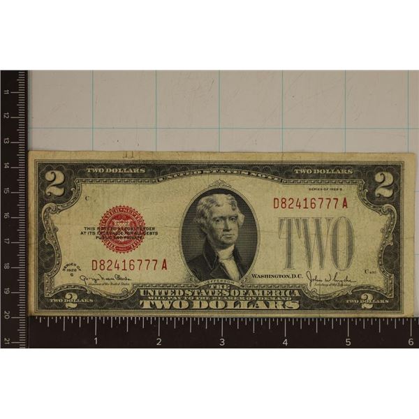 1928-G US $2 RED SEAL NOTE