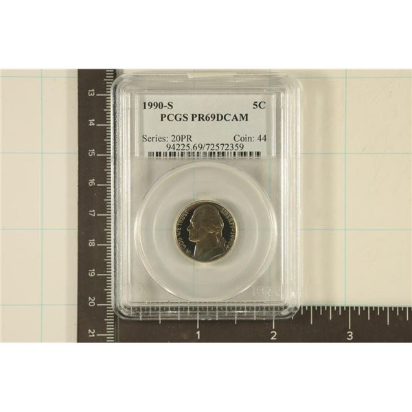 1990-S JEFFERSON NICKEL PCGS PR69 DCAM