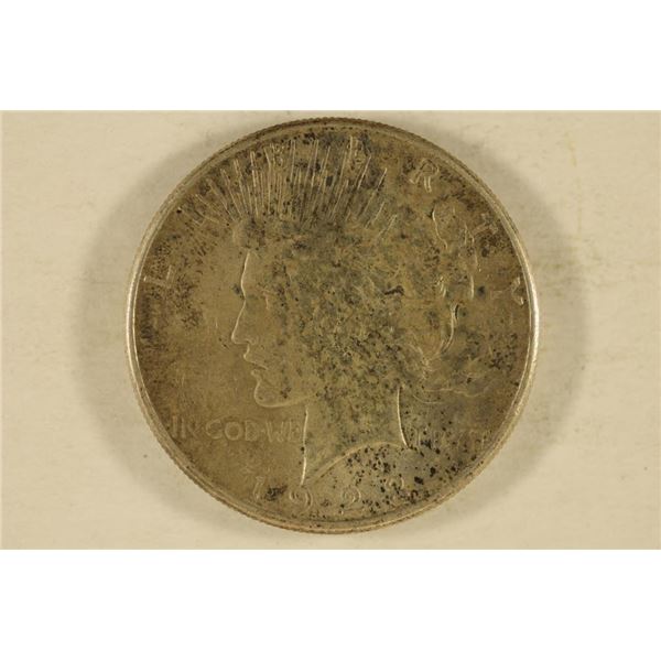 1923-S PEACE SILVER DOLLAR WITH TONING