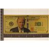 Image 1 : 2024-A GOLD FOIL DONALD TRUMP CRISP UNC BILL