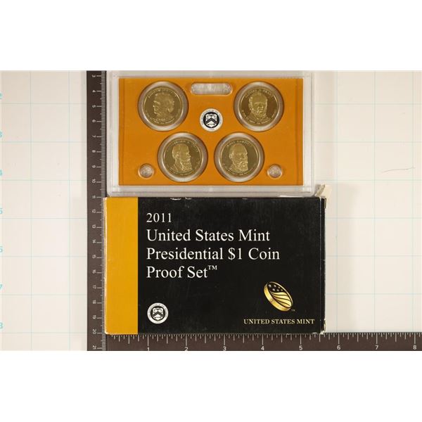 2011 US PRESIDENTIAL $1 FOUR COIN PF SET IN BOX