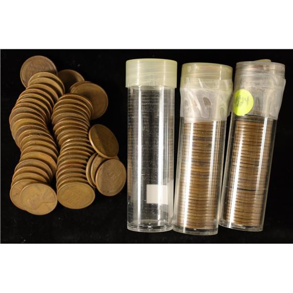 3-50 CENT SOLID DATE ROLLS OF LINCOLN WHEAT CENTS: