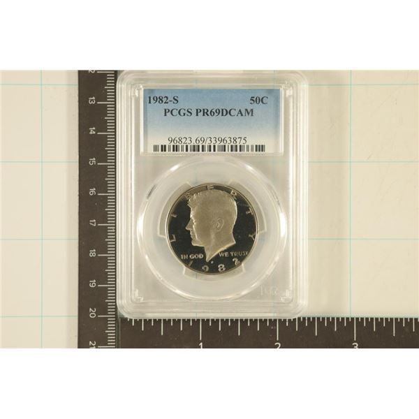 1982-S KENNEDY HALF DOLLAR PCGS PR69 DCAM