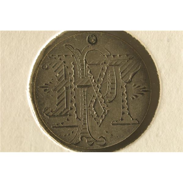 LOVE TOKEN ON 1876 SILVER SEATED LIBERTY DIME