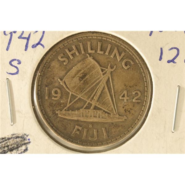 1942-S FIJI SILVER SHILLING .1636 OZ. ASW