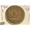 Image 1 : 1942-S FIJI SILVER SHILLING .1636 OZ. ASW