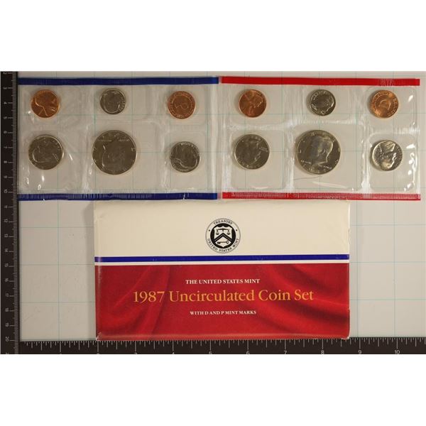 1987 US MINT SET (UNC) P/D (WITH ENVELOPE)