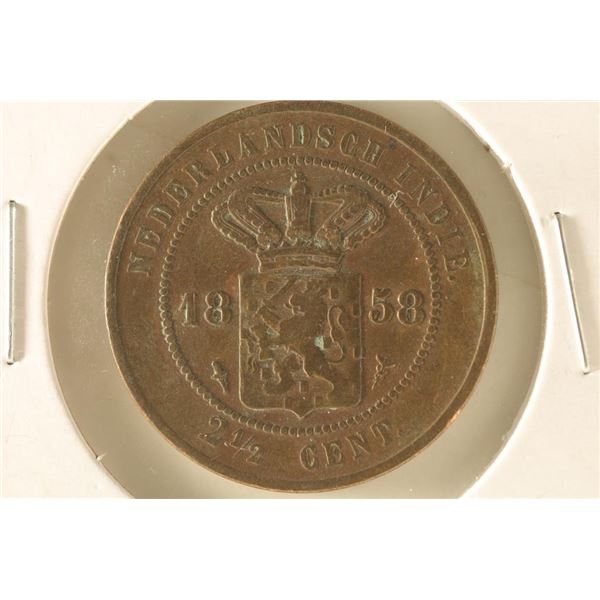 1858 NEDERLANDS-INDIE 2 1/2 CENTS